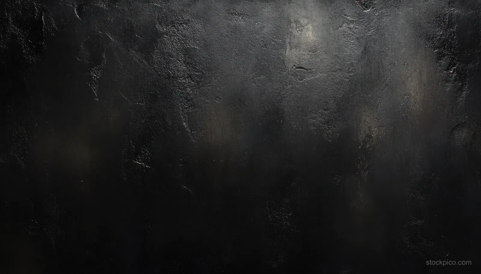 Rough black grunge wall texture with faint gray haze and a dark vignette framing the edges.