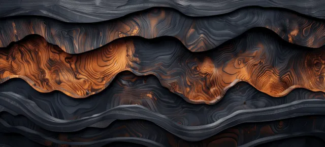 Dark brown wood grain background with a vintage wave pattern, perfect for rustic and nostalgic designs.