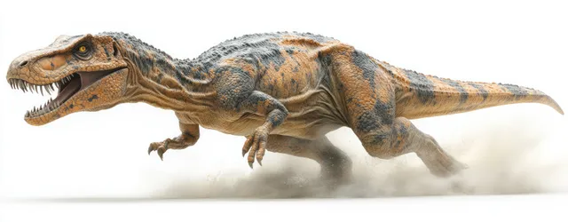 A Baryonyx spinosaurid dinosaur 3D render shown in side profile with scaly skin on a white background.