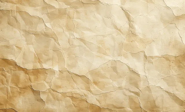 Aged beige parchment texture with cracked rough surface and light sepia grunge tones filling the background.