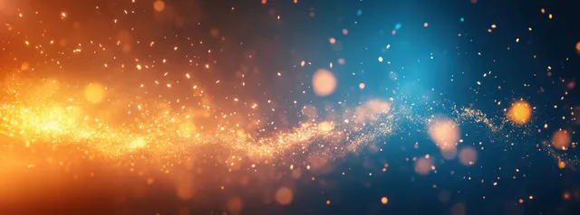 Vibrant welding sparks and glowing flares spread over a dark metallic textured industrial background.