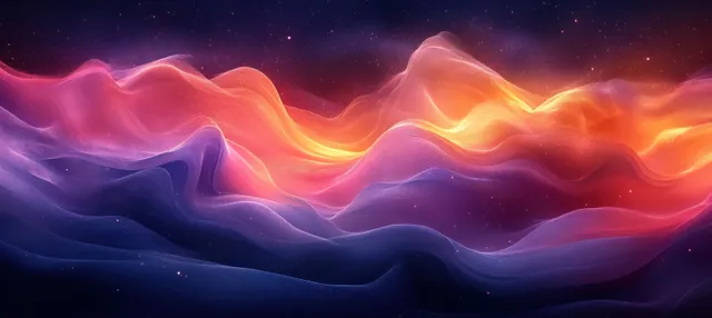 Dreamy deep magenta and black gradient waves with luminous orange highlights and soft grain textures