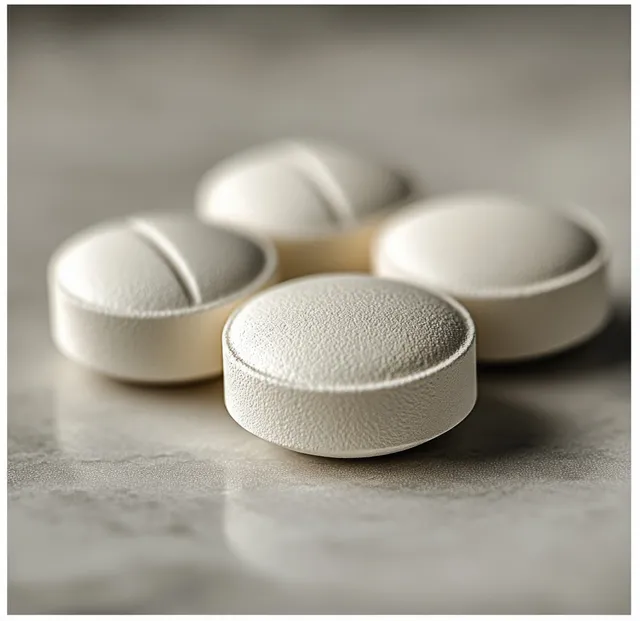 Three effervescent multivitamin tablets lying close together on a clean white surface
