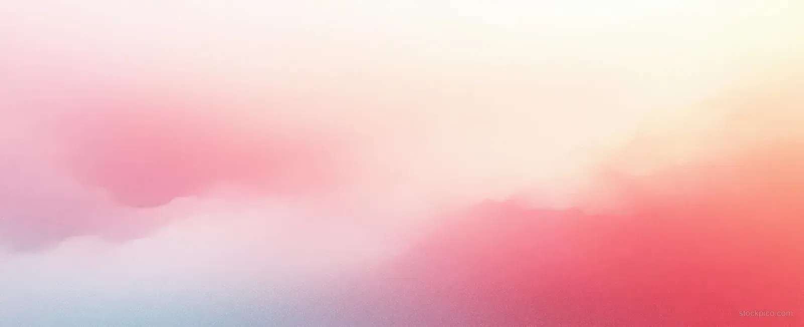 Pink and peach pastel gradient background with blurred bokeh shapes and faint light grain texture.