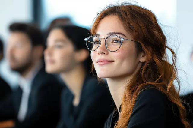 People seated in a seminar room listening to a presenter.