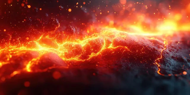 Glowing arterial plaque narrowing blood flow in a scientific visualization