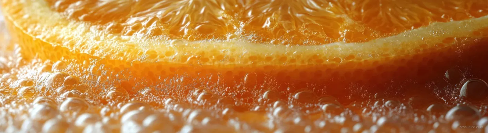 Close-up of fresh orange slices showing glossy juice, detailed rind, and juicy pulp texture.
