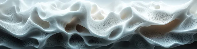 White foam sponge texture seamless pattern with bubbly pores and soft wave ridges