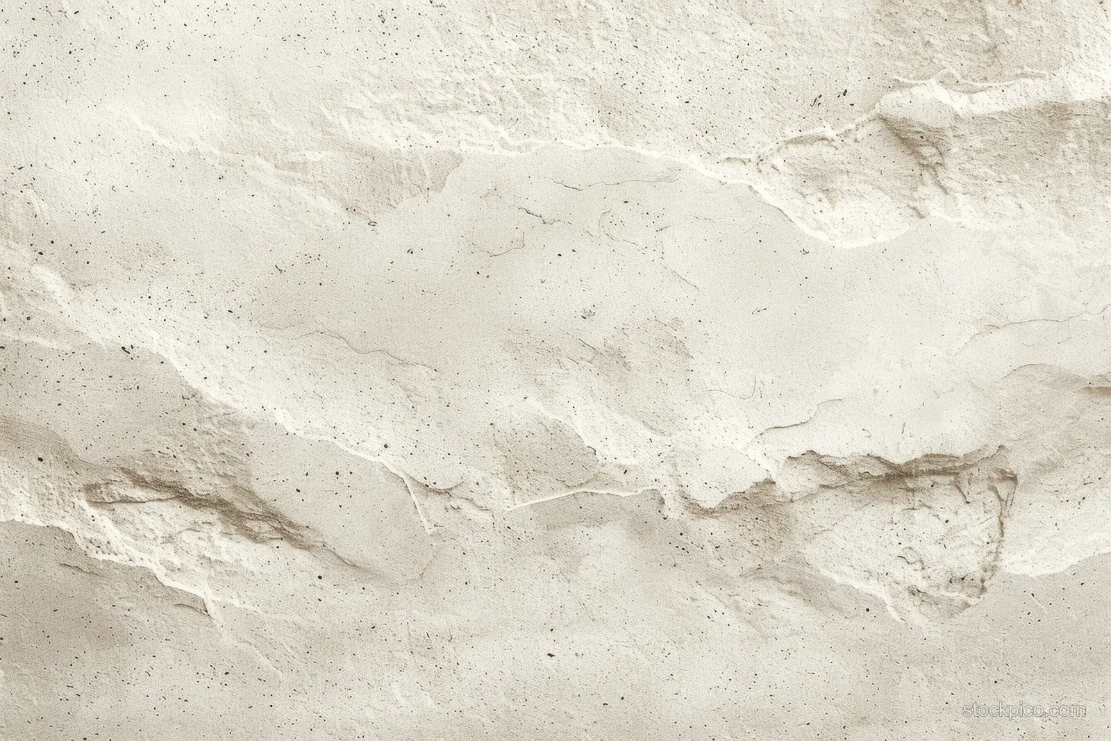Beige concrete wall close-up with soft cracks and weathered plaster texture.