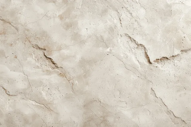 Beige marble concrete wall texture with visible cracks and faint weathered grime.