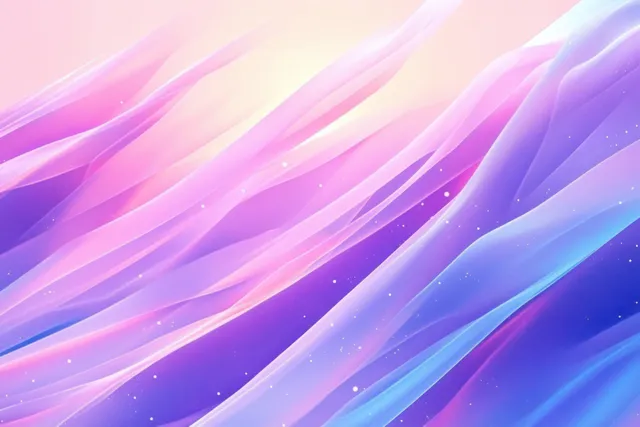 Glittering pink and blue striped waves shimmer in a dreamy abstract gradient backdrop