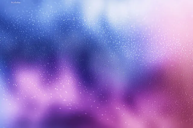Blue-purple ombre abstract background with soft blur glow and subtle grain speckles