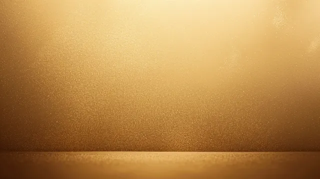 A4 paper top view on soft gold and light brown gradient background with copy space