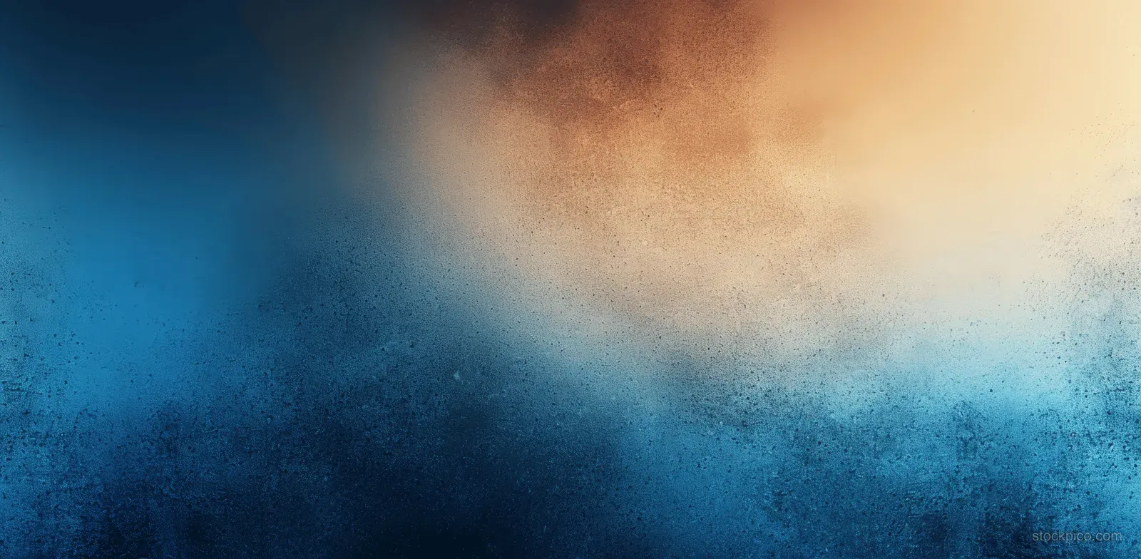 Blue and beige abstract gradient background with grainy texture and soft glowing blurred light.