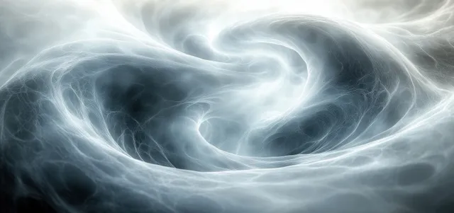 Monochrome swirling smoke texture background with grainy noise for poster banners