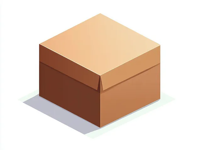 Closed brown cardboard shipping box with visible lid seam casting a shadow on a white surface.