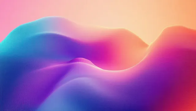 Soft pink and blue gradient with flowing wavy curves, smooth blurred abstract background