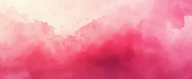 Pink watercolor wash background with paint drips, splatters, and soft pastel stains