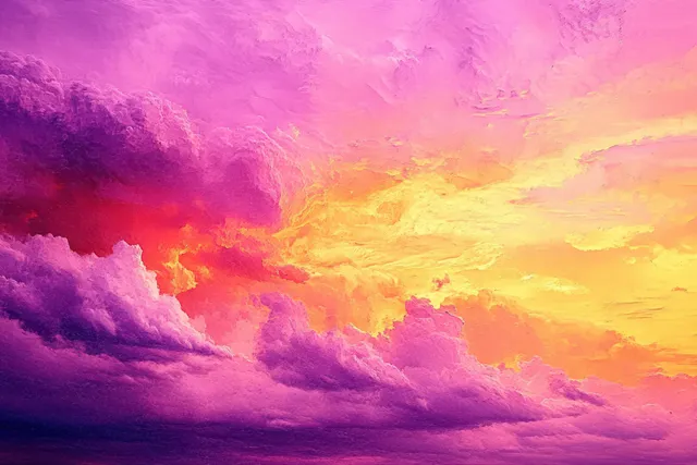 Purple and golden sunset clouds glow across a dramatic twilight sky above the horizon.