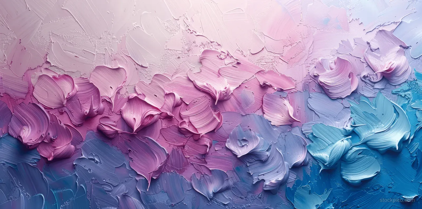 Pastel blue and blush pink abstract ocean waves with foamy ripple texture across the background.