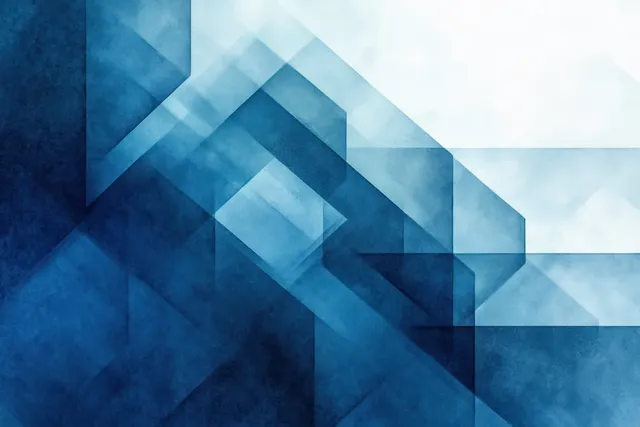 Blue translucent square geometry background with soft diffused light and layered pattern