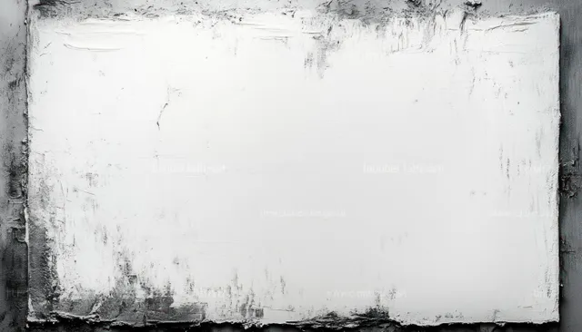 Abstract grey streaked canvas background with worn plaster texture and smudged edges