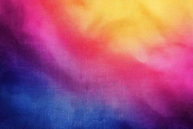 Multicolor ombre gradient abstract canvas background with grainy texture and soft blur