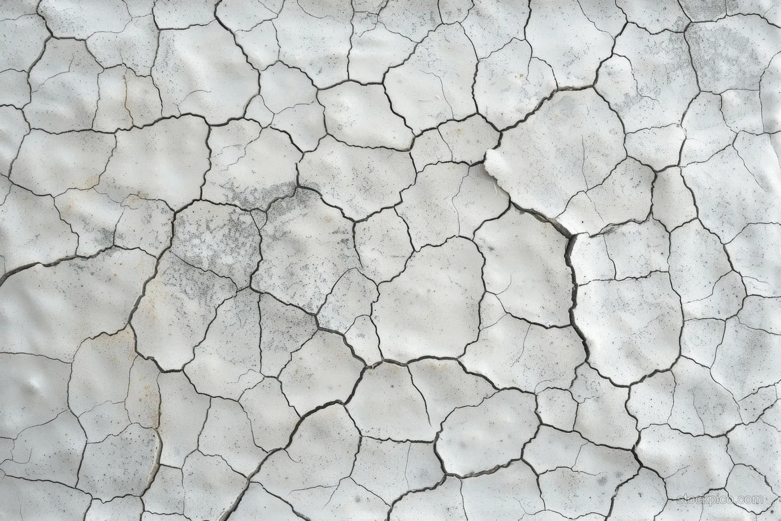 White ceramic surface with cracked glaze showing intricate branching fracture lines across the background.