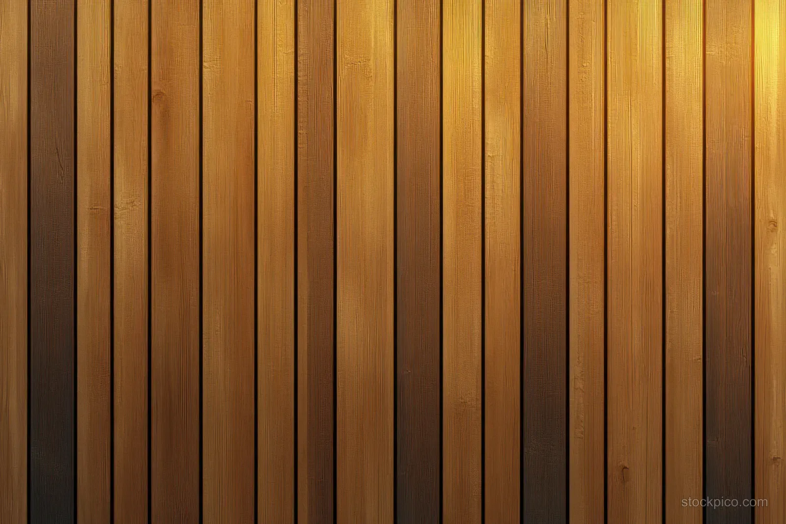 Warm gold wooden slats form a vertical striped panel background with soft diffused light and subtle shadows.