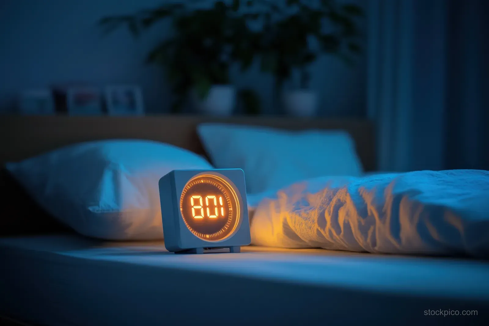 A woman lies awake in bed at night while a glowing alarm clock reads 3:00 AM.