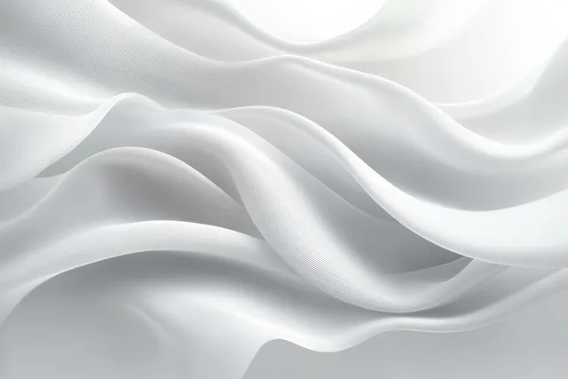 Soft translucent white fabric flowing gently, forming smooth curves and layered graceful folds