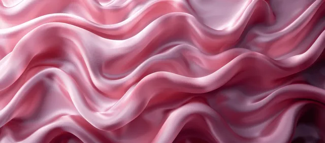 Pastel pink satin fabric waves with soft folds forming a dreamy Valentine backdrop texture