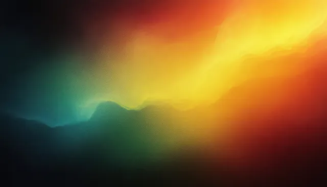 Dreamy green yellow orange gradient glow with soft blur and flowing light mist background