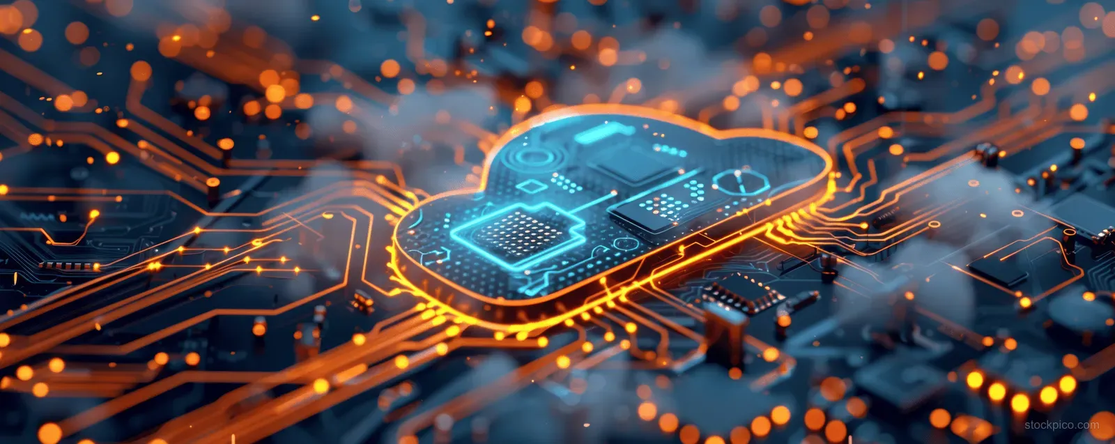 Futuristic visual illustrating encrypted cloud storage and secure file sync for personal devices, emphasizing privacy and protected access.