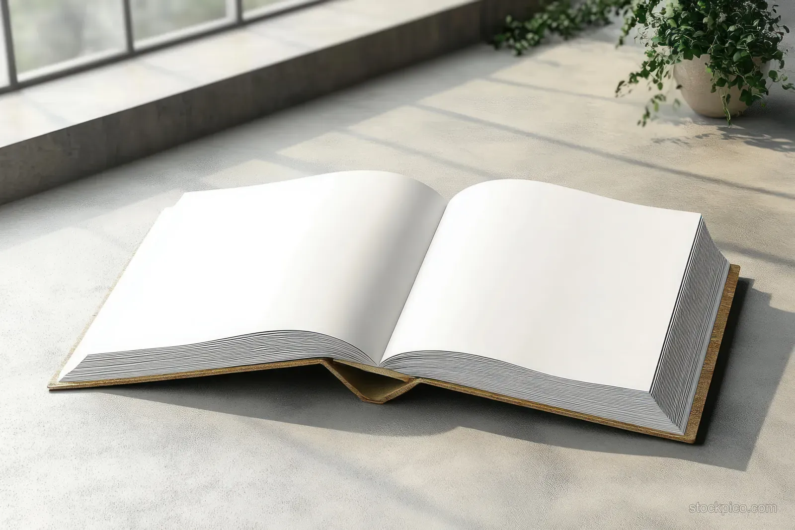 An open book and a closed hardcover book sit on a soft gray surface with gentle 3D shadows.