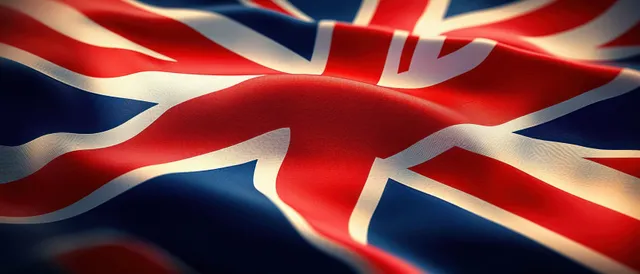 Union Jack Flag Waving in the Breeze — Hyper-Realistic National Emblem