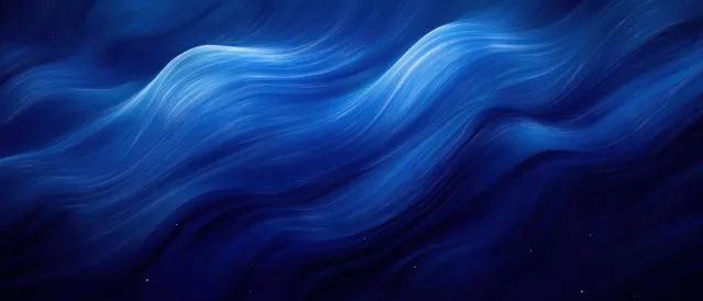 Dark Blue Abstract Waves with Flowing Brush Stroke Texture