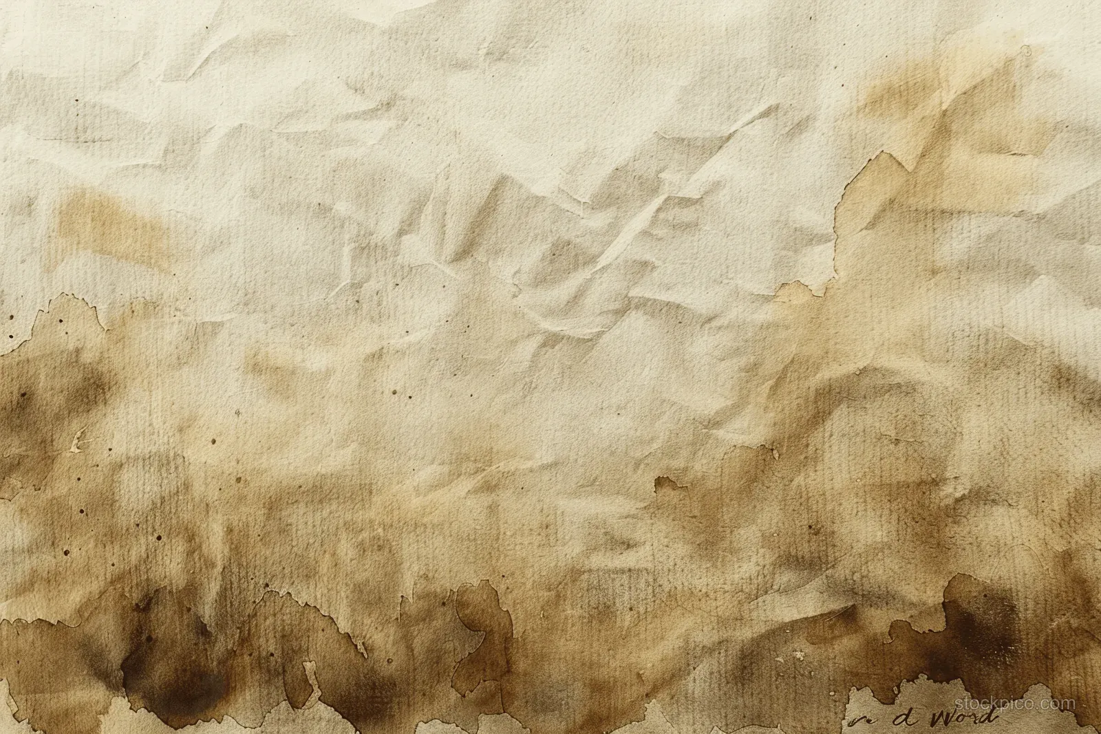 Beige weathered concrete wall texture with sand and stone speckles and faint cracks.