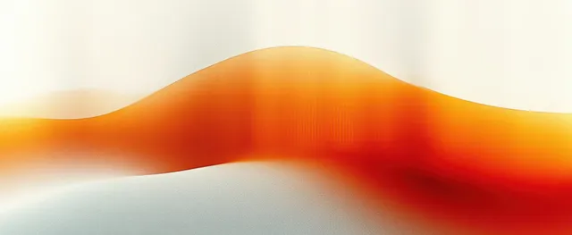 Soft orange and white gradient wave poster background with subtle grain texture