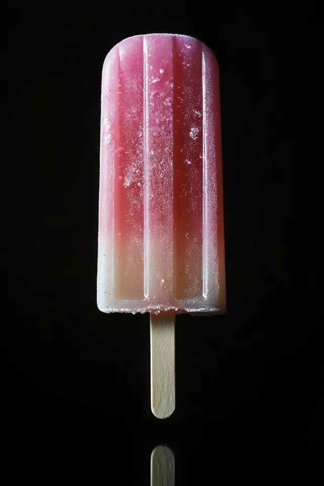 A pink ceramic dental crown closeup on a black background with reflective highlights and visible base.