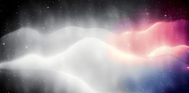 Psychedelic neon rainbow swirls on seamless wavy gradient background with holographic glow