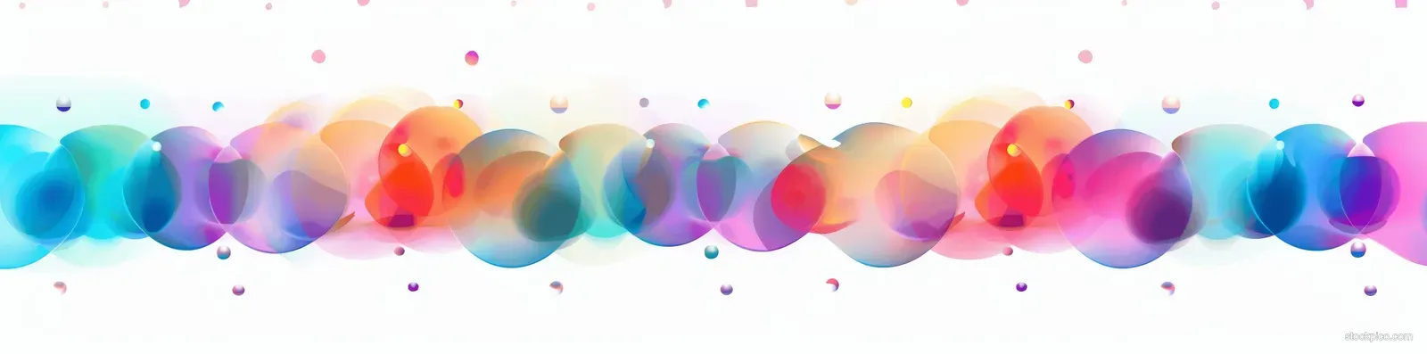 Overlapping multicolored gradient circles with a soft iridescent blur on a transparent background.