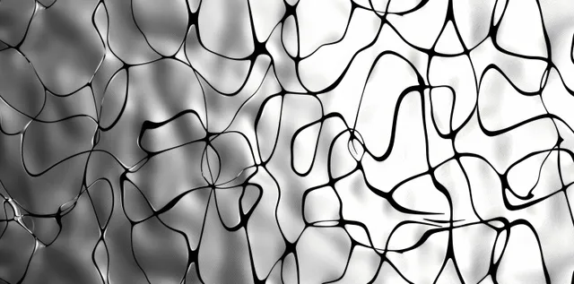 A seamless silver-gray brushed metal texture tile with polished highlights and tangled scratch lines.