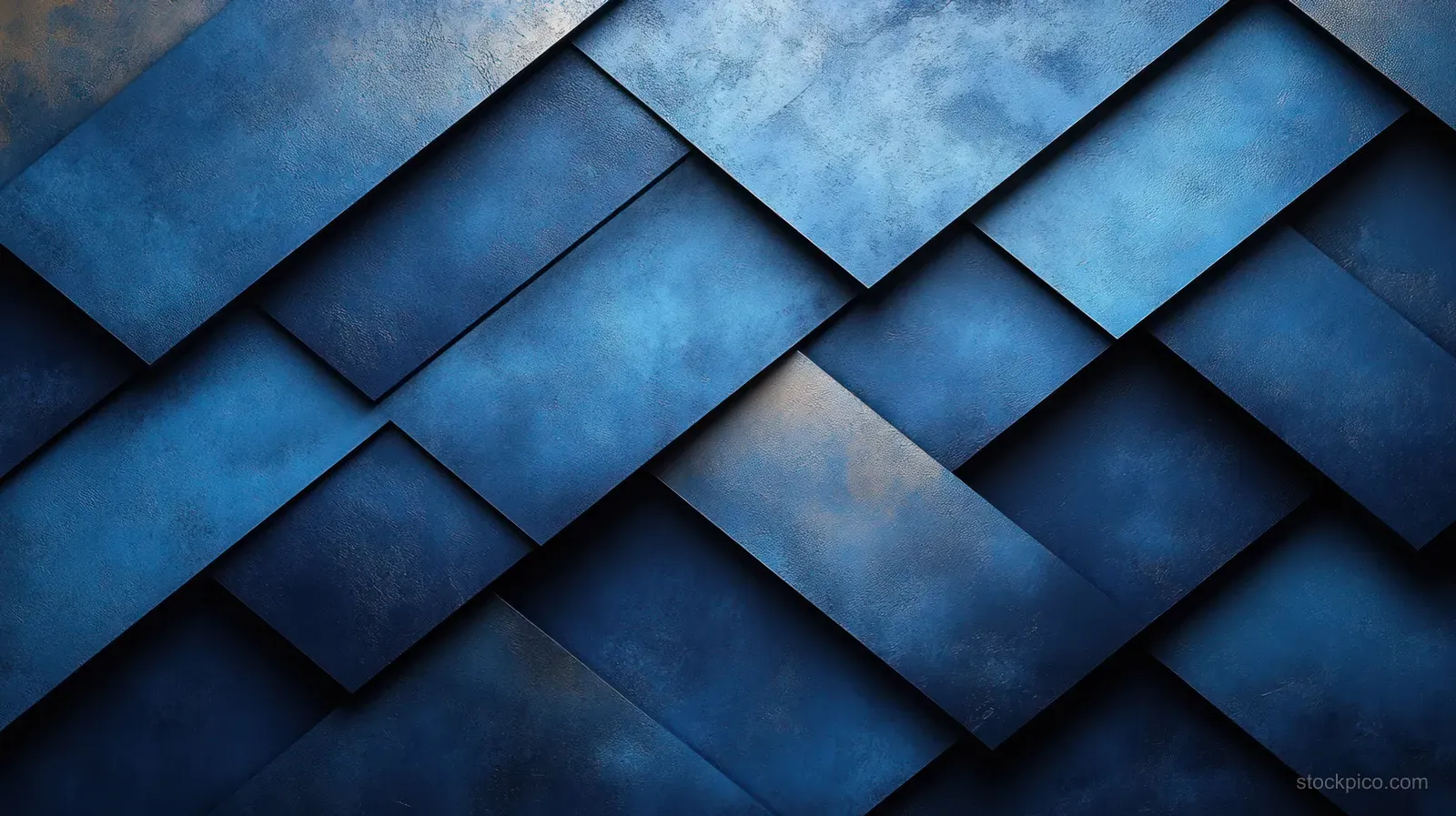 Abstract navy blue background with smooth geometric lines and soft gradient light, ideal for digital art and presentations.