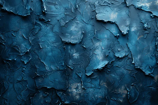 Deep blue grunge wall texture with cracked peeling paint and exposed rough plaster with Urban Decay
