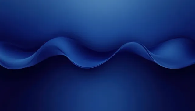 Abstract blue wave ribbons flowing across a dark gradient background with Fluid Motion