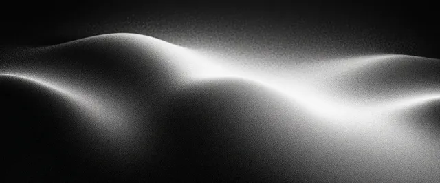 Moody black banner background with smoky gradient waves and subtle grain
