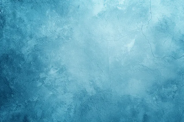 Light blue watercolor grain texture on a weathered concrete wall with mottled cyan plaster.