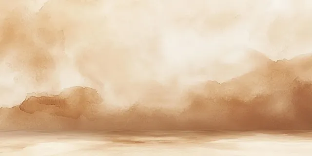 Beige textured background with gentle tree shadow and hazy light gradients across a horizontal scene.
