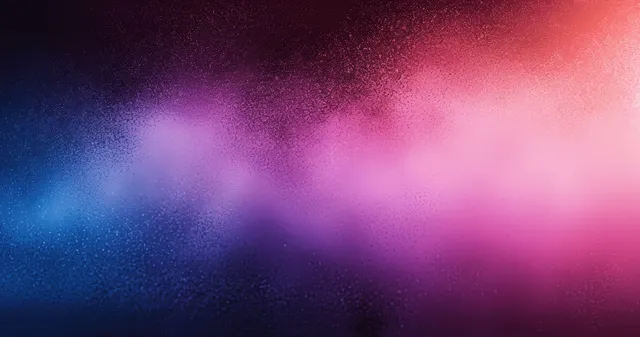Vibrant grainy gradient background with blue magenta pink purple and black glow haze